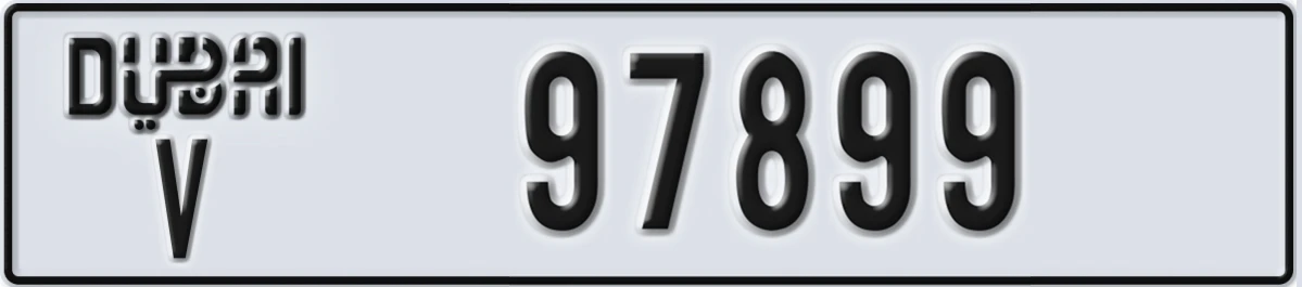 UAE License Plate Dubai V 97899