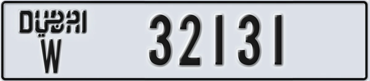 UAE License Plate Dubai W 32131