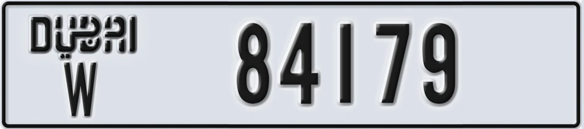 UAE License Plate Dubai W 84179