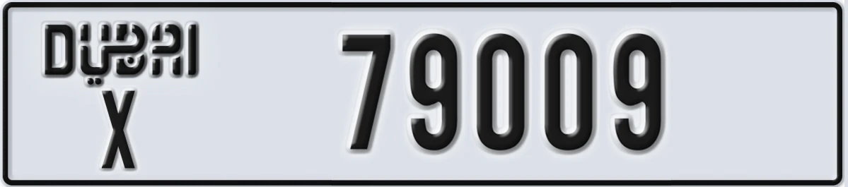 UAE License Plate Dubai X 79009