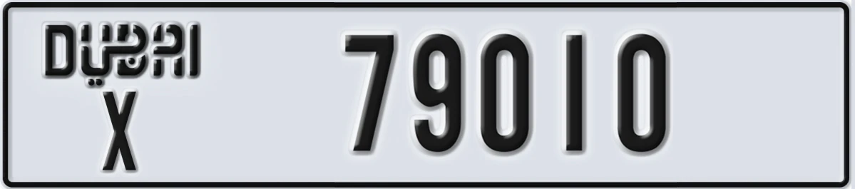 UAE License Plate Dubai X 79010