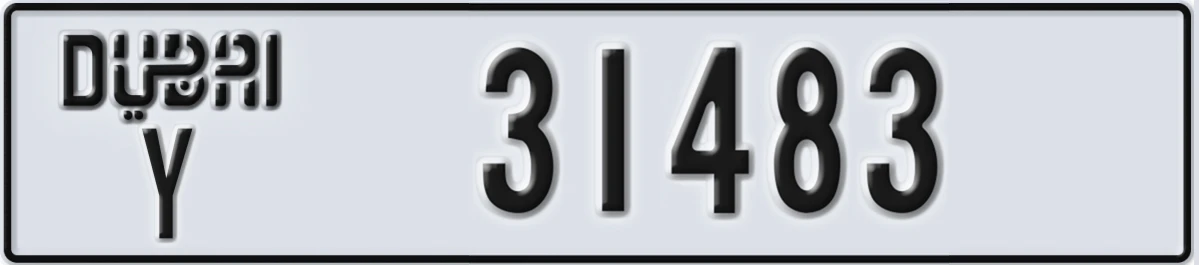 UAE License Plate Dubai Y 31483
