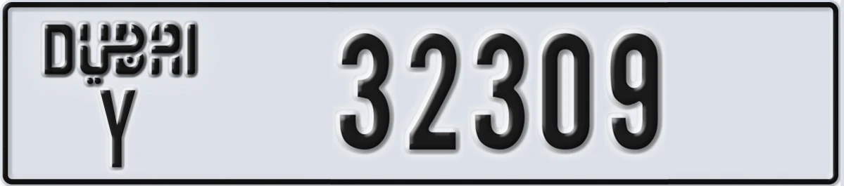 UAE License Plate Dubai Y 32309