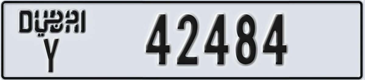 UAE License Plate Dubai Y 42484