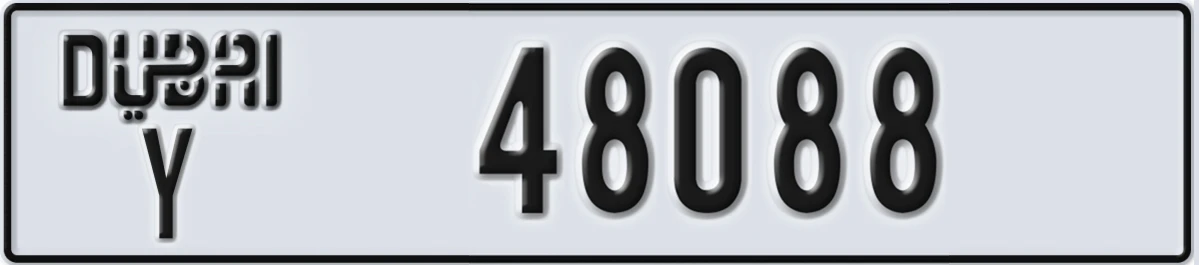 UAE License Plate Dubai Y 48088