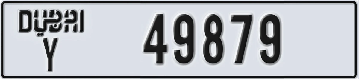 UAE License Plate Dubai Y 49879