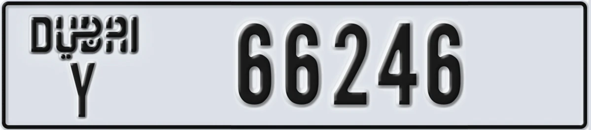 UAE License Plate Dubai Y 66246