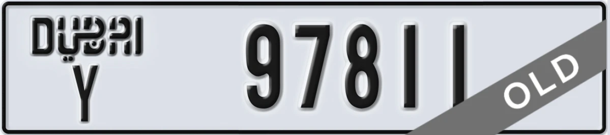 UAE License Plate Dubai Y 97811