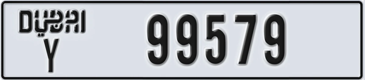 UAE License Plate Dubai Y 99579