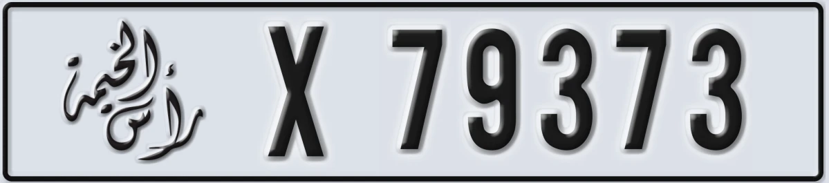 UAE License Plate Ras Al Khaimah X 79373