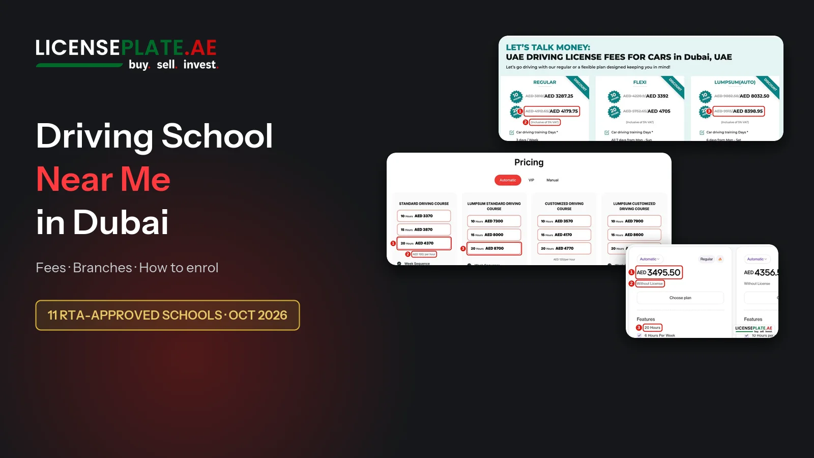 Driving school near me in Dubai: branches by area, fees and how to enrol