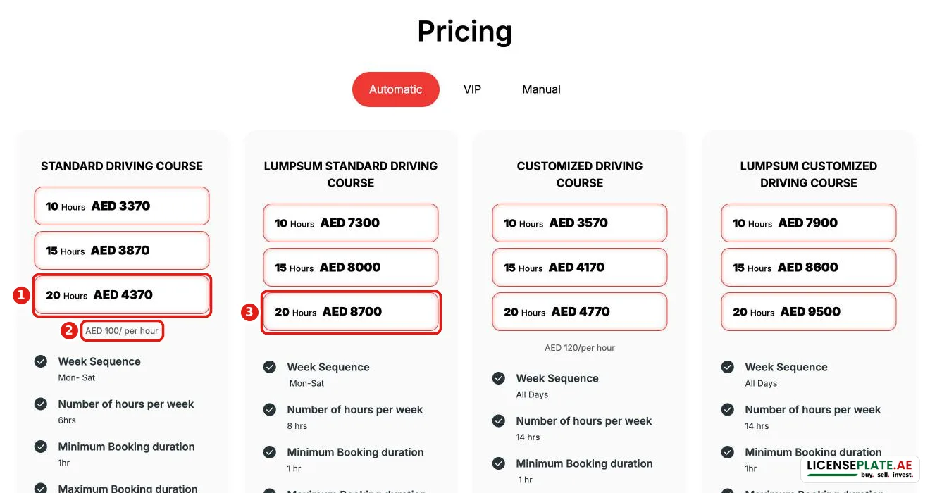 First Driving Centre car driving course prices: standard, customized and lump-sum, 10 to 20 hours