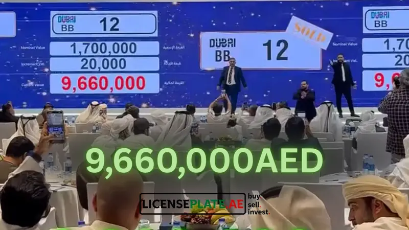 Dubai Number Plate “BB 12” Sells for AED 9.66 Million at Auction, Setting a New Record