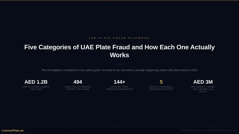 The Plate Fraud Playbook: Five Categories of UAE Plate Fraud and How Each One Actually Works