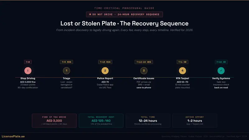 Lost or Stolen Number Plate UAE: The 24-Hour Recovery Guide
