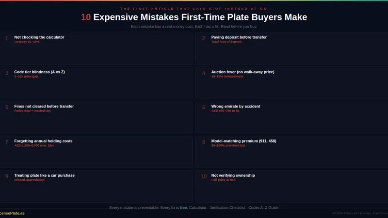 10 Expensive Mistakes First-Time Plate Buyers Make in the UAE 