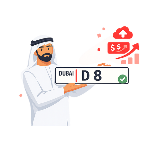 Emirati seller listing a premium Dubai license plate for sale on LicensePlate.ae