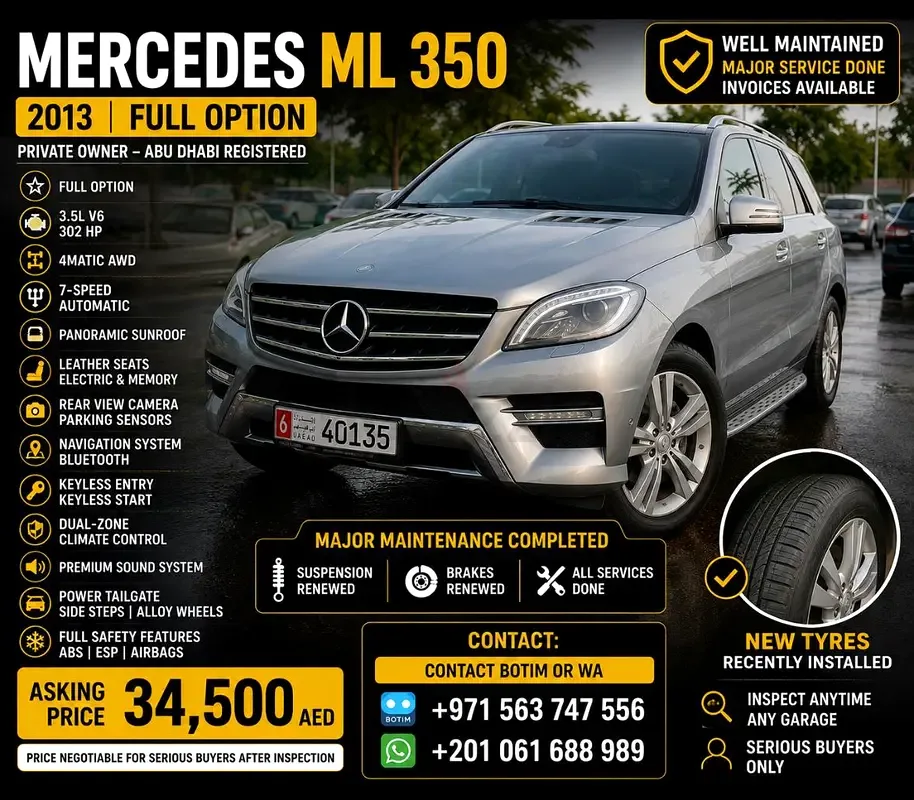 Mercedes-Benz M-Class ML 350 7G-Tronic 4Matic (272 hp)
